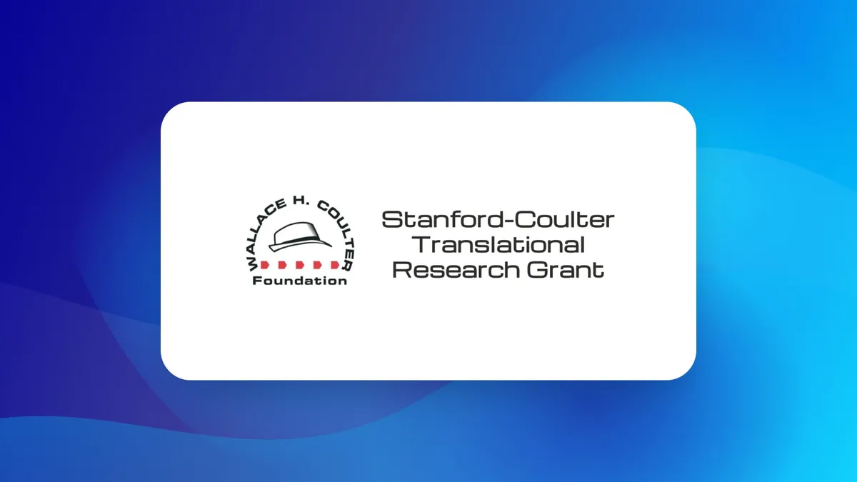 Stanford-Coulter Translational Research Grant logo.